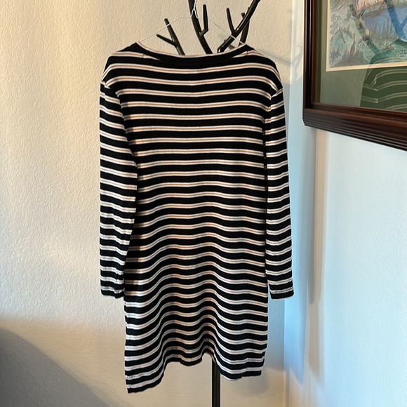 Lou & Grey Cotton Long Sleeve Stripe Dress Size L - Picture 9 of 9